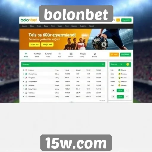 Interface do usuário do site Bolonbet em destaque