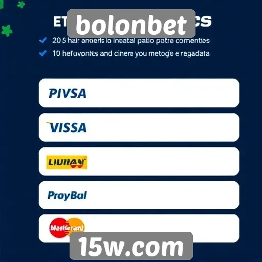 Os métodos de pagamento disponíveis na bolonbet